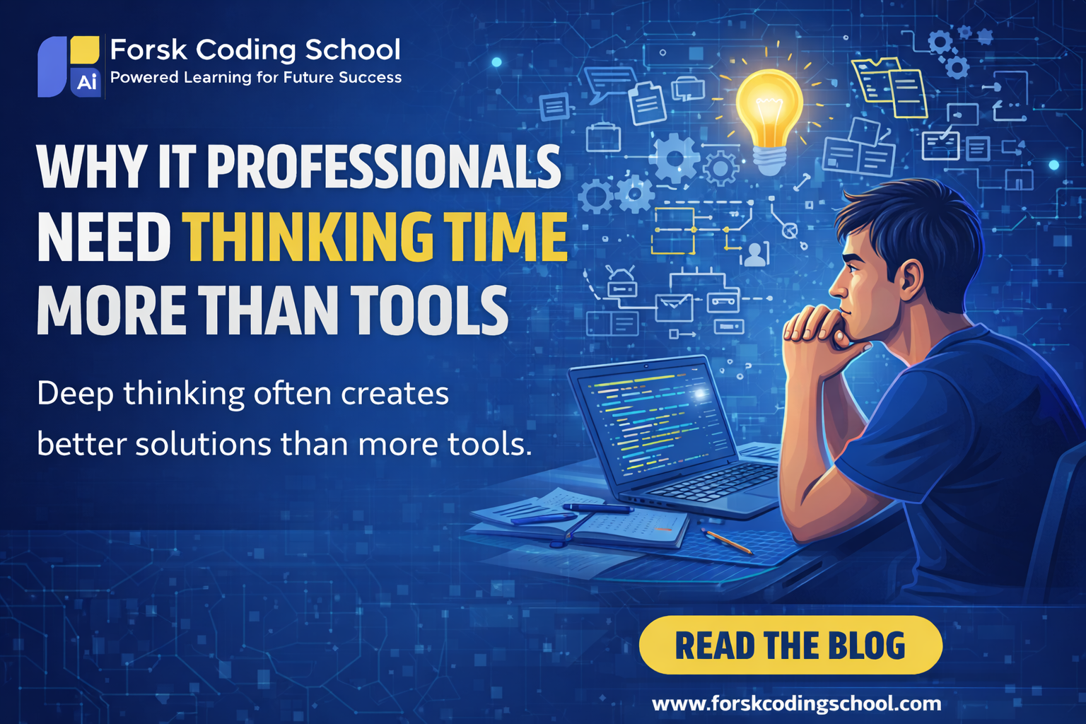 Software developer planning and thinking before coding