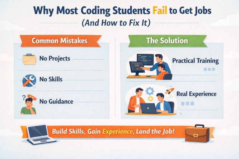 coding students fail no projects no skills no guidance job preparation