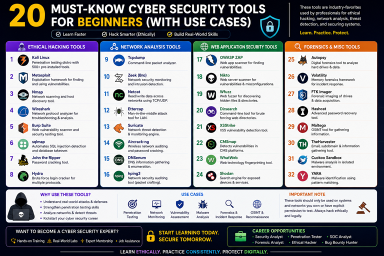 list of cyber security tools ethical hacking and network analysis tools